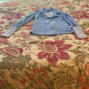 Miss Chievous Blue and Gray Women's Cardigan